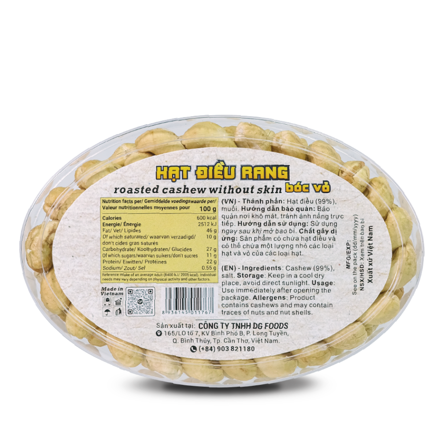 Raw Roasted Cashews 160g